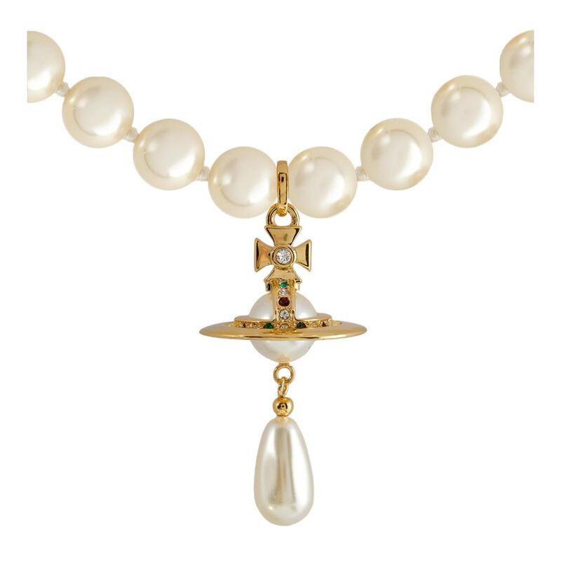 Vivienne Westwood One Row Pearl Drop Choker image number 1